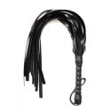 Flogger Skórzany z Frędzlami Squash Whip – Czarny