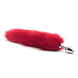 Analny plug z ogonem Lisicy Long Fox Tail – Czerwony