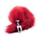 Analny plug z ogonem Lisicy Long Fox Tail – Czerwony
