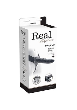 Wibrująca Nakładka Strap-On Realistyczna Rapture 8 Czarna