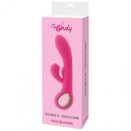Luksusowy Wibrator Króliczek G-spot z Podwójną Stymulacją i Ergonomicznym Uchwytem – Różowy