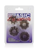 Niezbędny zestaw pierścieni erekcyjnych Basic Essentials – 4 sztuki, Szary