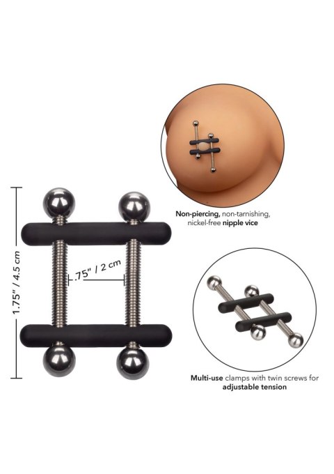 Metalowe zaciski na sutki typu Crossbar
