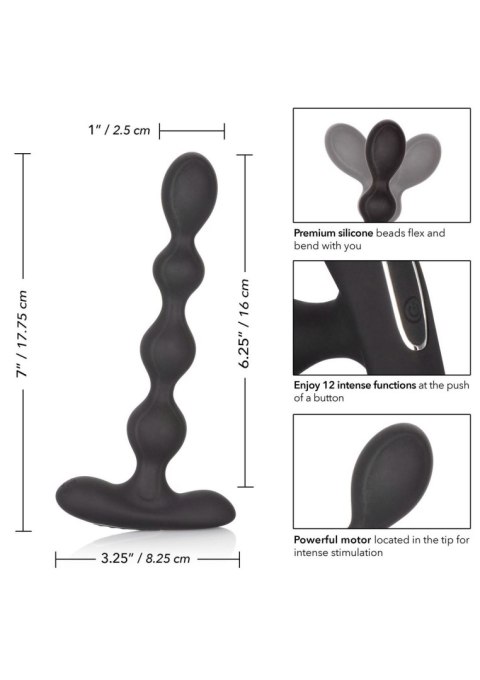 Wibrujące Koraliki Analne Eclipse Slender Beads Czarne