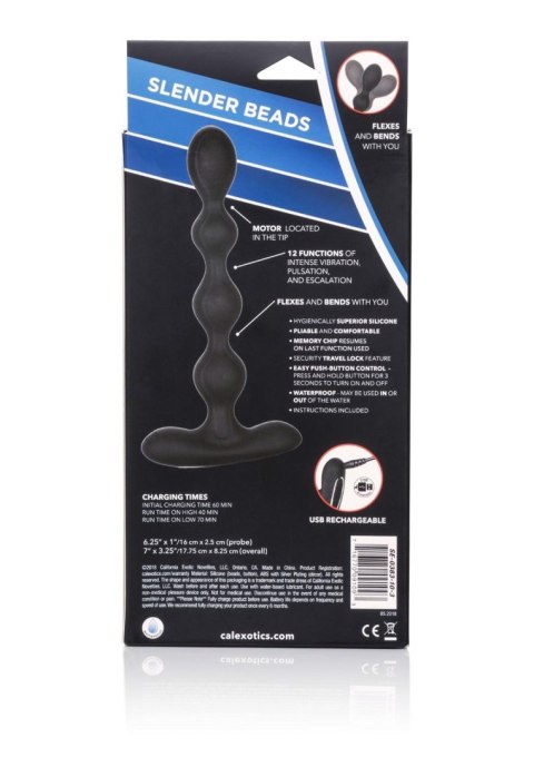 Wibrujące Koraliki Analne Eclipse Slender Beads Czarne