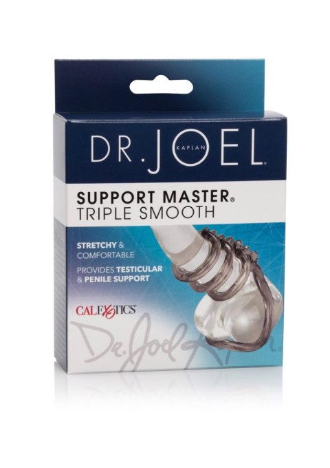 Elegancki pierścień erekcyjny Support Master Triple Smooth - szary