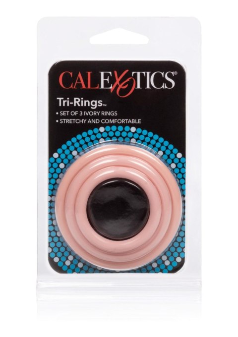Zestaw Pierścieni Erekcyjnych Tri-Rings w Subtelnym Odcieniu Cielistym
