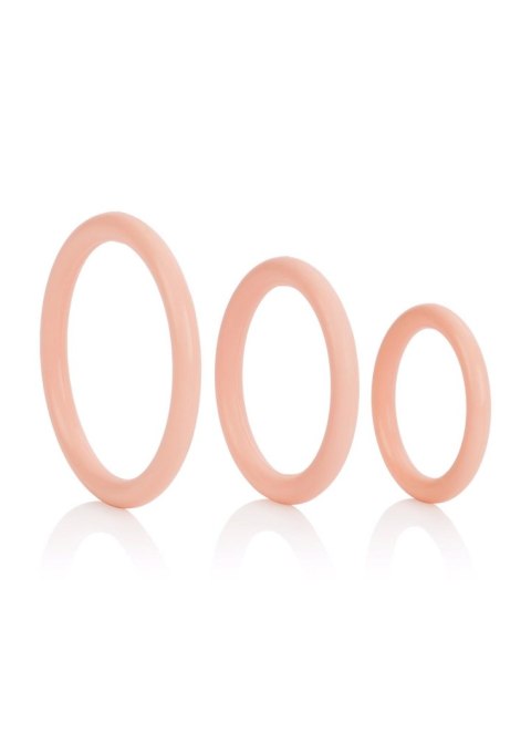 Zestaw Pierścieni Erekcyjnych Tri-Rings w Subtelnym Odcieniu Cielistym