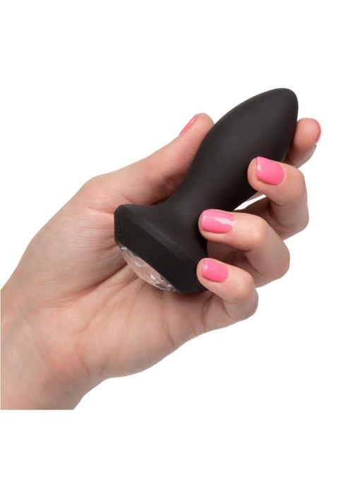Wibrujący Mini Plug Analny Crystal Czarny