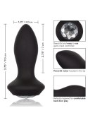 Wibrujący Mini Plug Analny Crystal Czarny