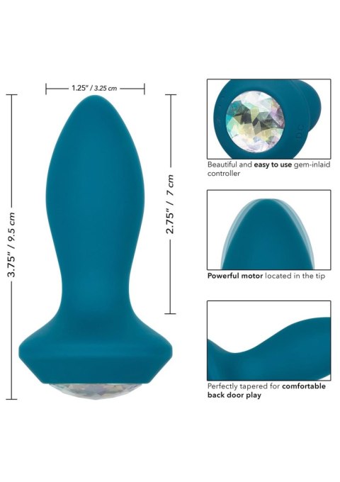 Wibrująca Sonda Analna Power Gem® Crystal Petite - Błękitna
