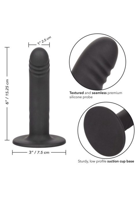 Boundless 15.25 cm – Prążkowany Czarny Dildo z Przyssawką