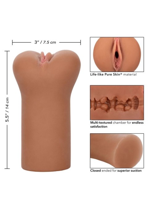 Realistyczny masturbator Boundless Vulva w odcieniu karmelowej skóry