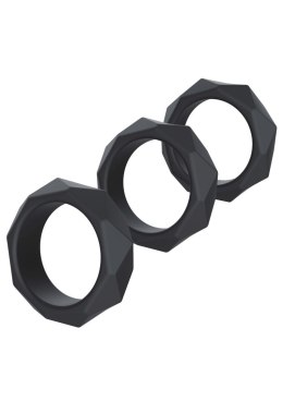 Zestaw Pierścieni Erekcyjnych Heavy C-Ring Black