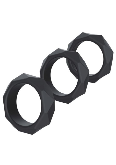 Zestaw Pierścieni Erekcyjnych Heavy C-Ring Black