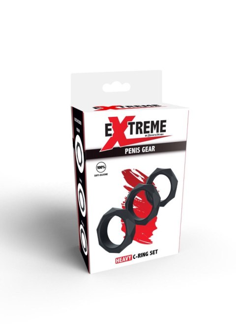 Zestaw Pierścieni Erekcyjnych Heavy C-Ring Black