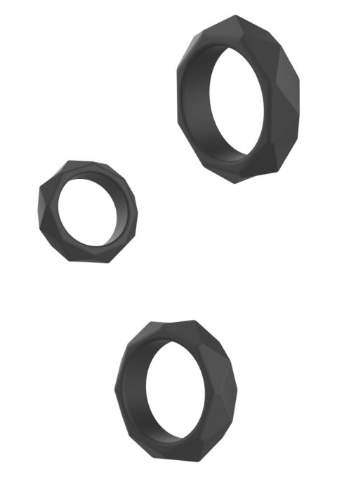 Zestaw Pierścieni Erekcyjnych Heavy C-Ring Black