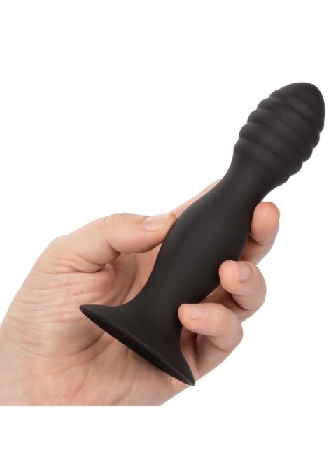 Czarny Prążkowany Plug Analny