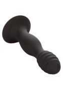 Czarny Prążkowany Plug Analny