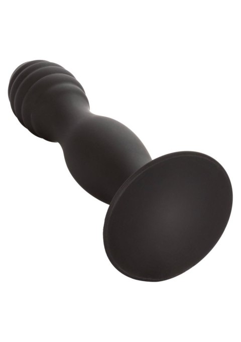 Czarny Prążkowany Plug Analny