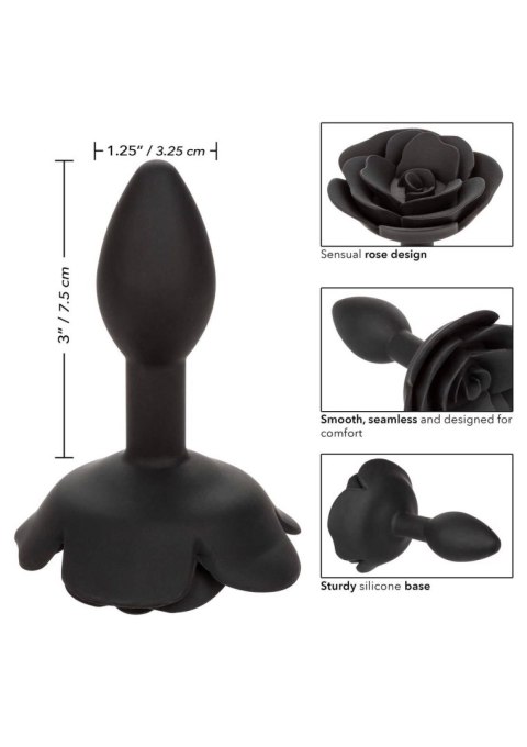 Mały Plug Analny 'Czarna Róża'