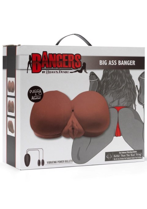Wibrujący Masturbator Realistyczny Big Ass Banger w Odcieniu Ciemnej Skóry