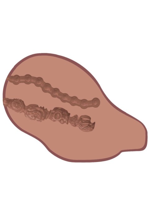 Wibrujący Masturbator Realistyczny Big Ass Banger w Odcieniu Ciemnej Skóry