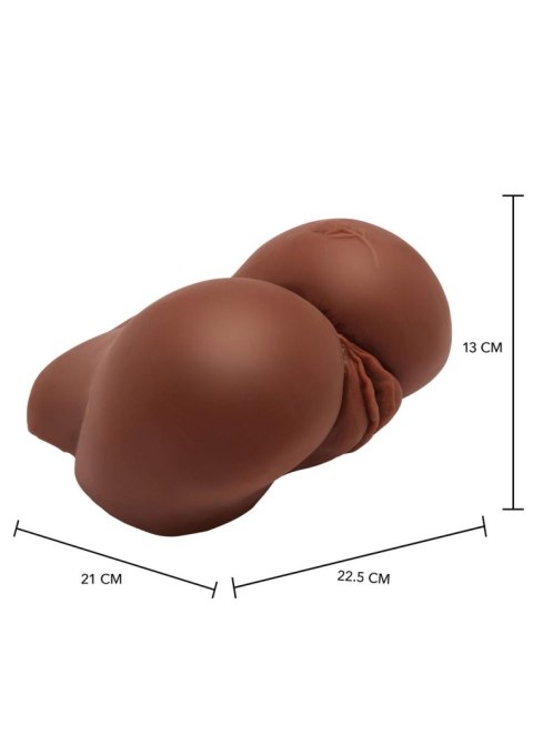 Wibrujący Masturbator Realistyczny Big Ass Banger w Odcieniu Ciemnej Skóry