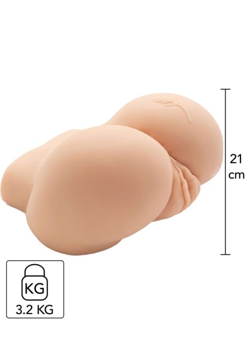 Wibrujący Masturbator w Kształcie Pośladków 'Big Ass Banger' - Jasna Skóra