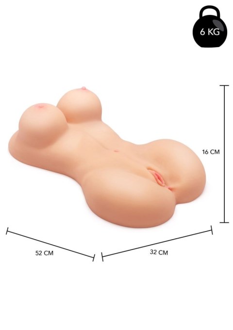 Realistyczny masturbator z obfitym biustem, 6,5 kg, jasna karnacja