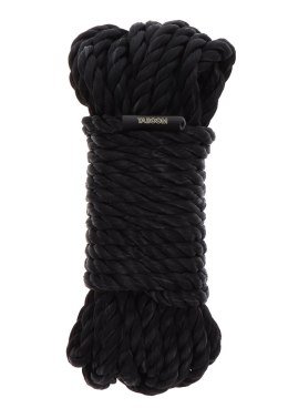 Miękka lina BDSM do bondage, 10 m, 7 mm, czarna