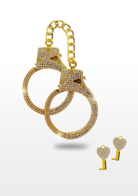 Złote Kajdanki z Kryształkami Diamond Wrist Cuffs