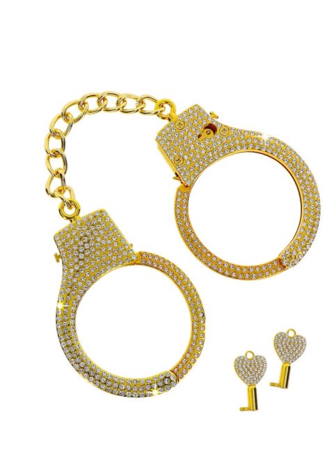 Złote Kajdanki z Kryształkami Diamond Wrist Cuffs