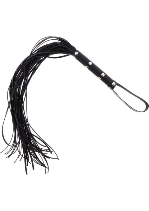 Długi pejcz flogger z ćwiekami Extreme, Czarny