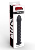 Czarne Dildo Prążkowane Easy-Lock, 19 cm