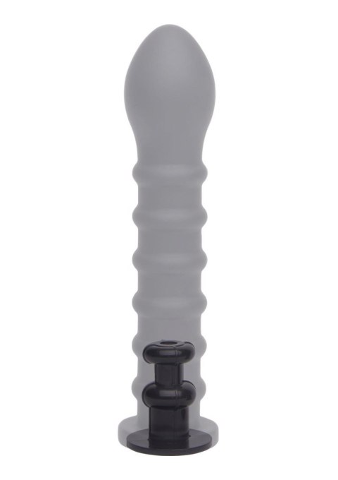 Czarne Dildo Prążkowane Easy-Lock, 19 cm