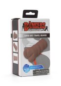 Realistyczny masturbator podróżny Super Wet Travel Beaver w naturalnym odcieniu skóry