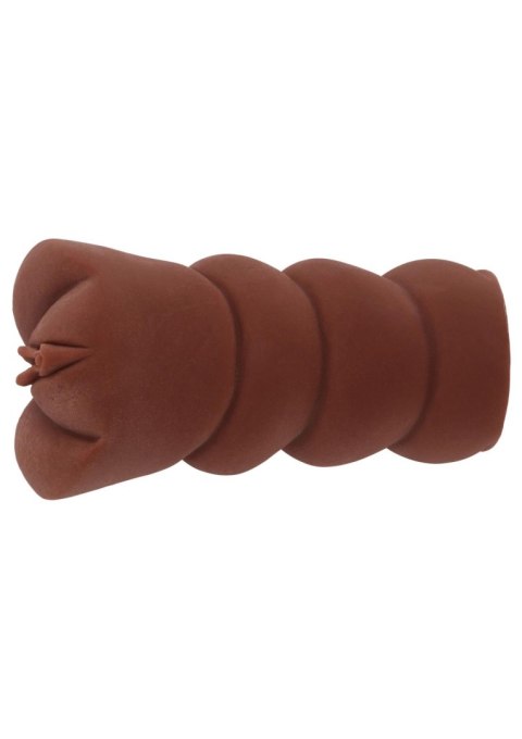 Realistyczny masturbator podróżny Super Wet Travel Beaver w naturalnym odcieniu skóry