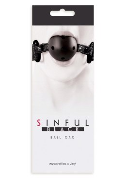 Czarny knebel kulkowy Ball Gag