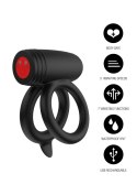 Elitarny Podwójny Pierścień Erektcyjny Elite Power Twin C-Ring z Wibracją