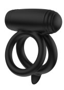 Elitarny Podwójny Pierścień Erektcyjny Elite Power Twin C-Ring z Wibracją