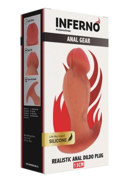 Realistyczny plug analny z płynnego silikonu, 13 cm