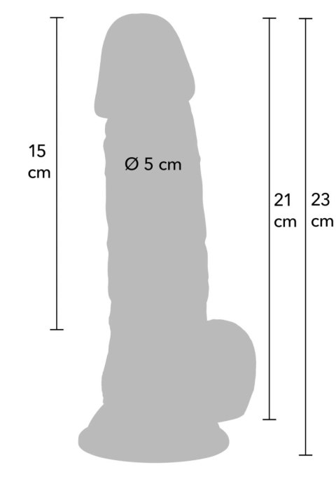 INFERNO: Realistyczne Dildo z PVC i Przyssawką – 21 cm