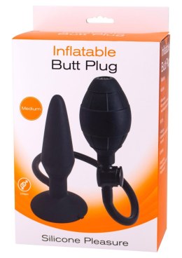 Luksusowy Czarny Plug Analny z Funkcją Pompowania