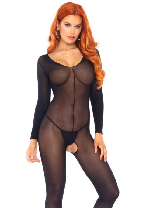 Zmysłowe Bodystocking z Długim Rękawem – Czarna Elegancja
