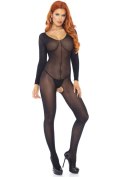 Zmysłowe Bodystocking z Długim Rękawem – Czarna Elegancja