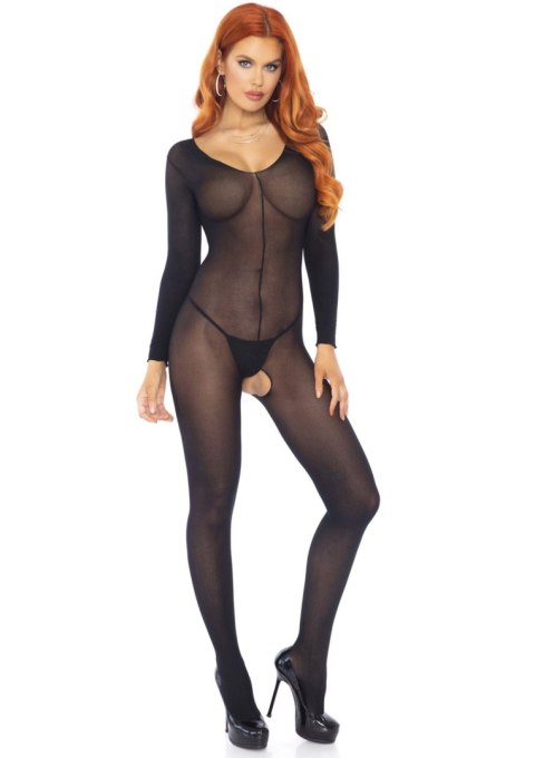Zmysłowe Bodystocking z Długim Rękawem – Czarna Elegancja