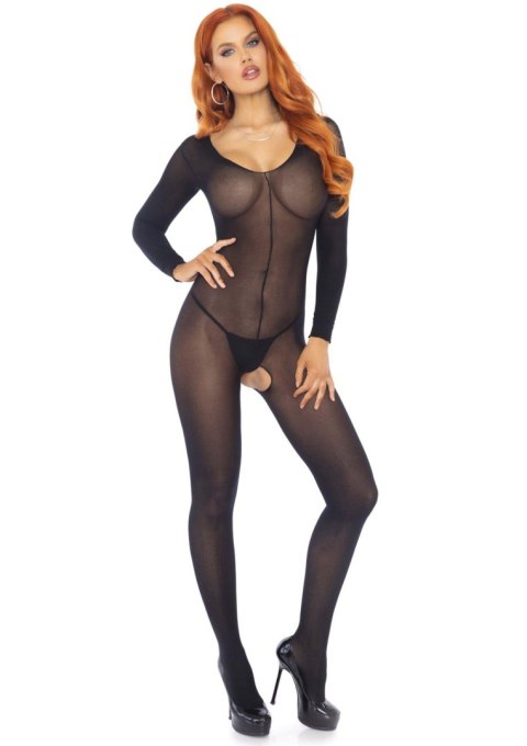 Zmysłowe Bodystocking z Długim Rękawem – Czarna Elegancja