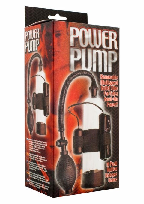 Pompka Powiększająca z Wibracjami Power Pump Black