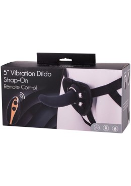 Czarne Wibrujące Dildo Strap-On 12,5 cm